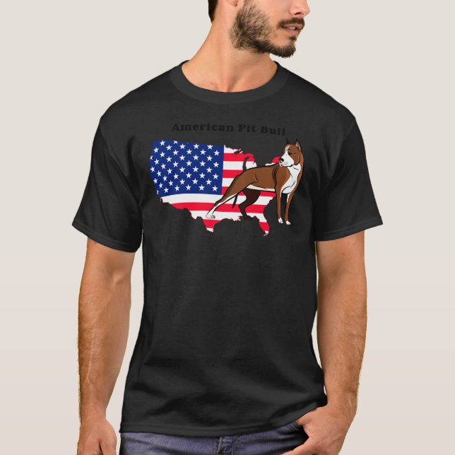 American Pit Bull. T Shirt (Framsida)