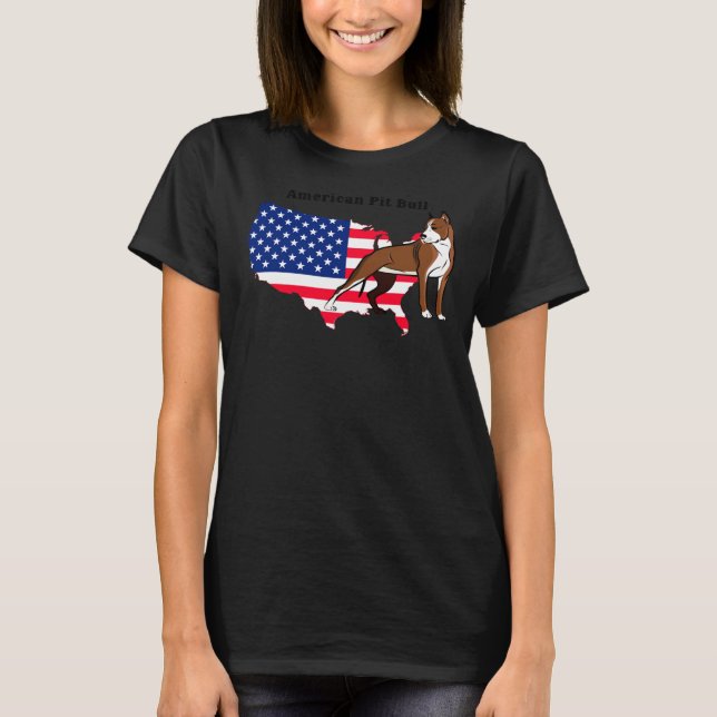 American Pit Bull. T Shirt (Framsida)