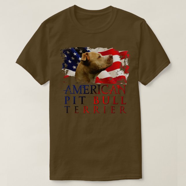 American Pit Bull Terrier 8 T Shirt (Design framsida)