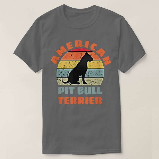 American Pit Bull Terrier Dog Lovers  T Shirt (Design framsida)