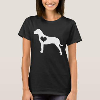 American Pit Bull Terrier Heart Mörk T-Shirt