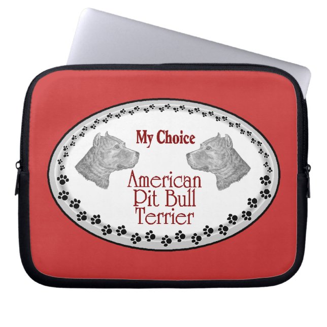 American Pit Bull Terrier Hund Laptop Fodral (Framsidan)