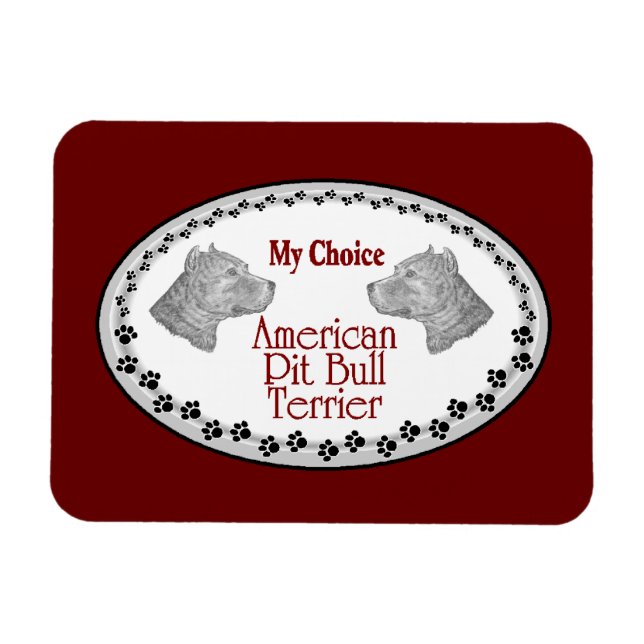 American Pit Bull Terrier Hund Magnet (Horisontell)