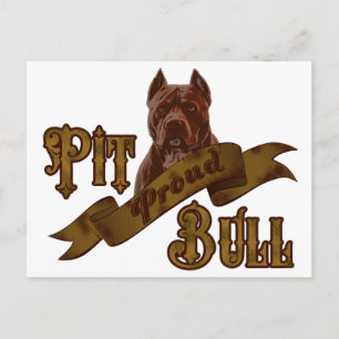 American Pit Bull Terrier Hund Vykort