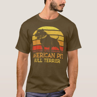 American Pit Bull Terrier Hundälskare Pappa Mamma T Shirt