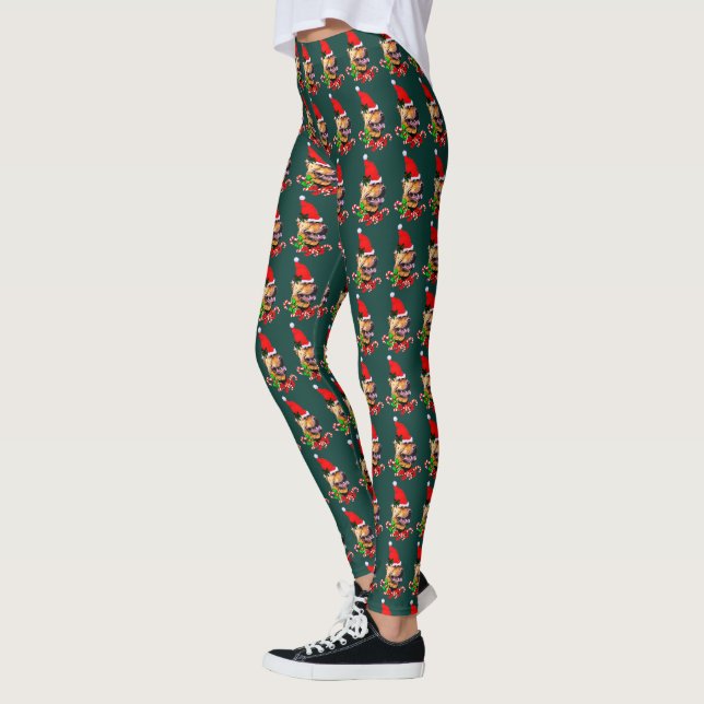 American Pit Bull Terrier jul Leggings (Vänster)
