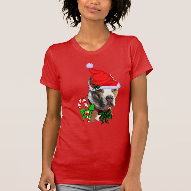 American Pit Bull Terrier jul T Shirt (Framsida)