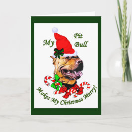 American Pit Bull Terrier-julgåvor Helgkort