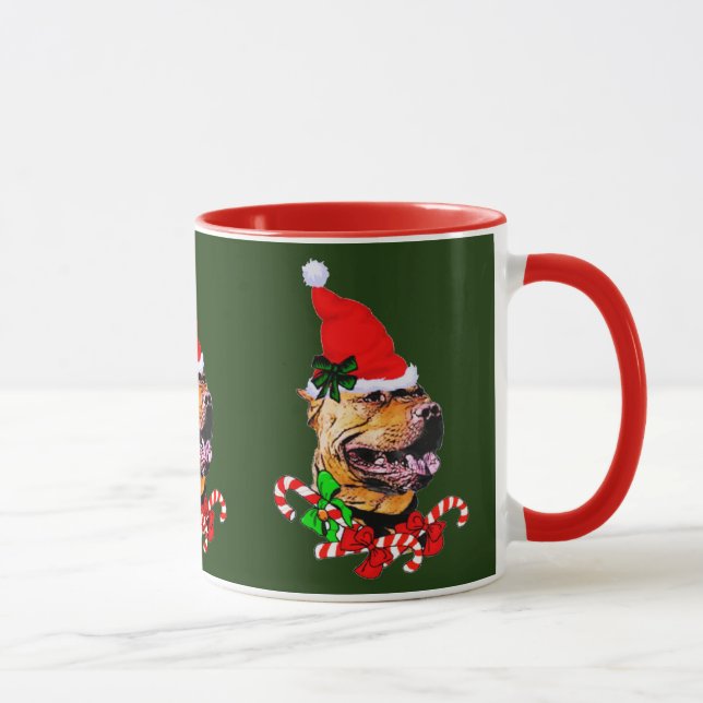 American Pit Bull Terrier-julgåvor Mugg (Höger)