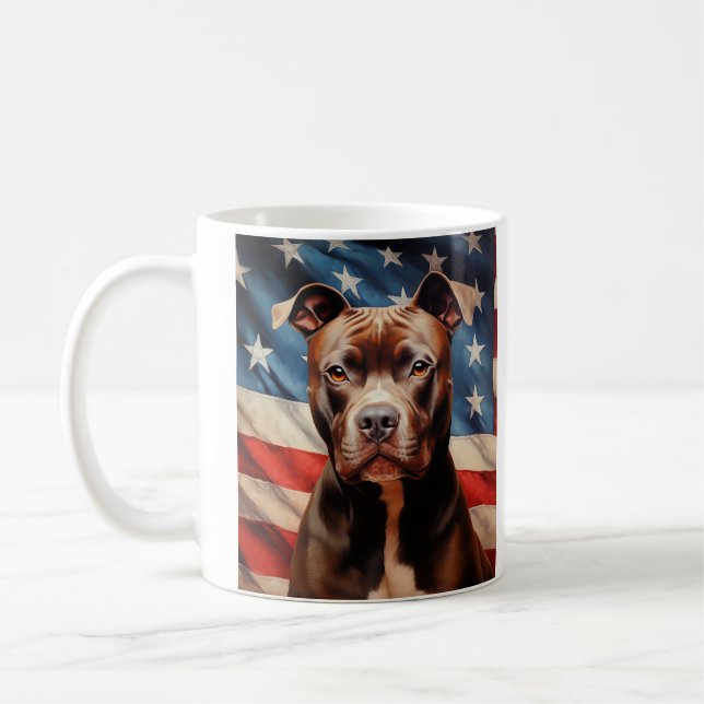 American Pit Bull Terrier Kaffemugg (Vänster)