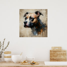 American Pit Bull Terrier konstaffisch Poster
