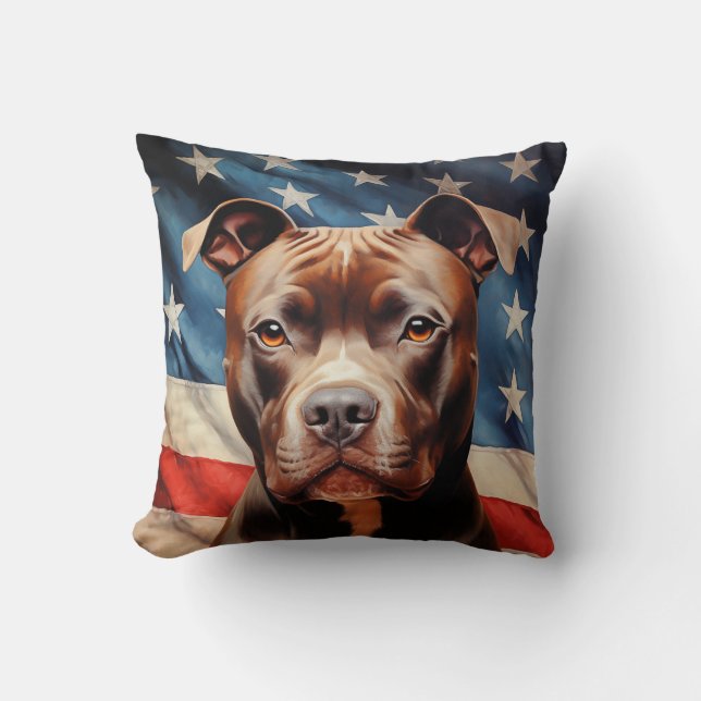 American Pit Bull Terrier Kudde (Framsida)