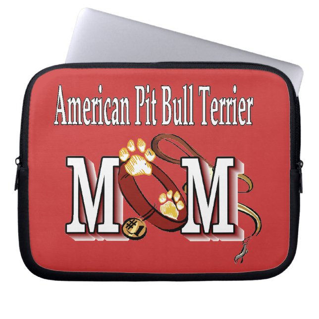 American Pit Bull Terrier MAMMA Laptop Fodral (Framsidan)