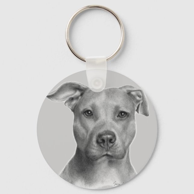 American Pit Bull Terrier Nyckelring (Framsida)