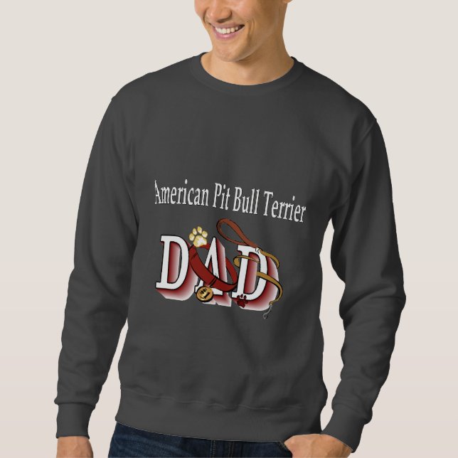 American Pit Bull Terrier Pappa Sweatshirt (Framsida)