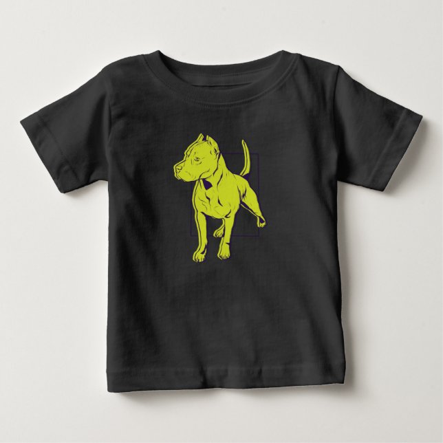 American Pit Bull Terrier Porträtt T Shirt (Framsida)