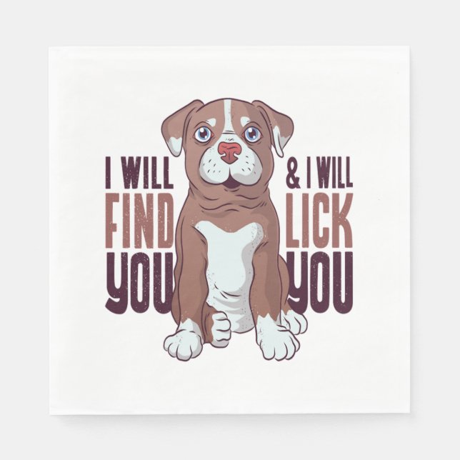American Pit Bull Terrier Puppy Hund Pappersservett (Framsidan)