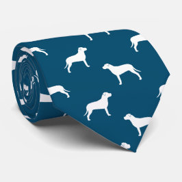 American Pit Bull Terrier Silhouettes Mönster Blue Slips