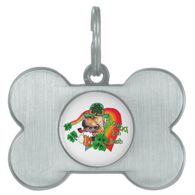 American Pit Bull Terrier St Patricks ID-bricka Husdjur (Framsidan)