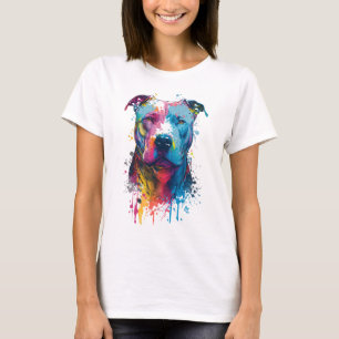American Pitbull - Graffiti Bläck Stänk T Shirt