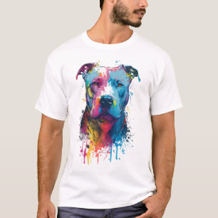 American Pitbull - Graffiti Bläck Stänk T Shirt