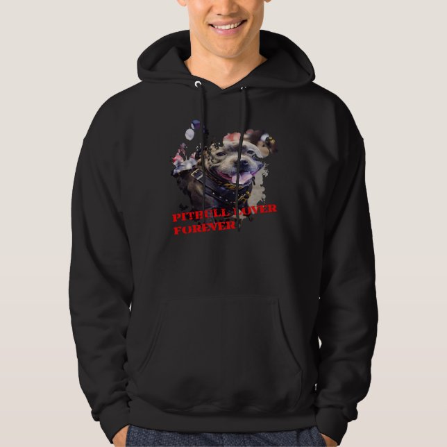 American Pitbull Pit Bull Älskare Terrier Mamma Bl Hoodie (Framsida)