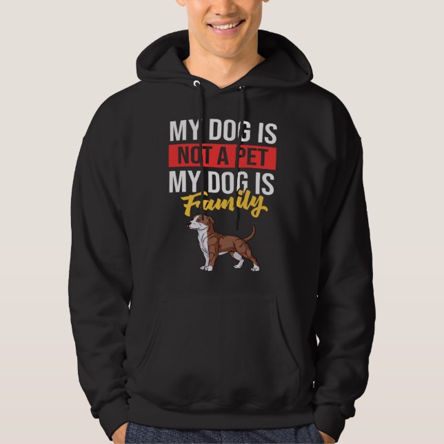American Pitbull Terrier Dog Puppies Owner Hoodie (Framsida)