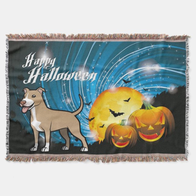 American Pitbull Terrier Happy halloween Mysfilt (Framsidan)