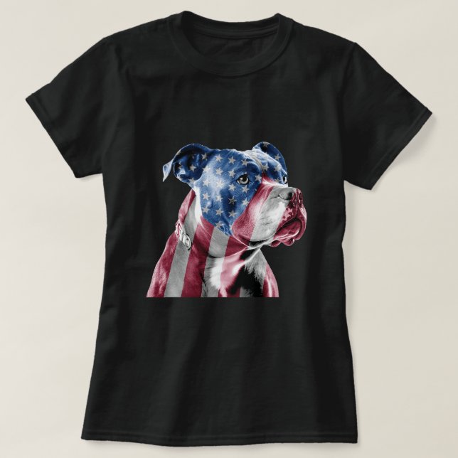 American Pitbull Terrier Hund älskare Animal Pet O T Shirt (Design framsida)