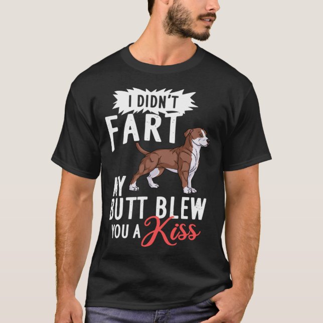 American Pitbull Terrier Hund Puppies Owner T Shirt (Framsida)