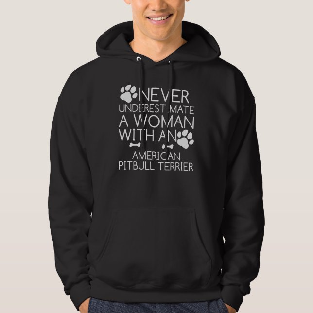 American Pitbull Terrier Pit Bull Dog Hundar Hoodie (Framsida)