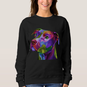 American Pitbull Terrier Pop Art Porträtt för Hund T Shirt