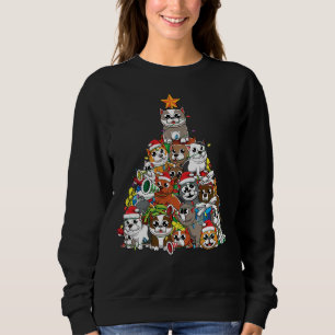 American Pits Bully Hund aveln Julgran Julafton T Shirt
