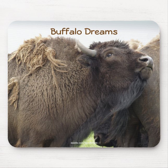 American Plains Buffalo Bison Mousepad Musmatta (Framsidan)