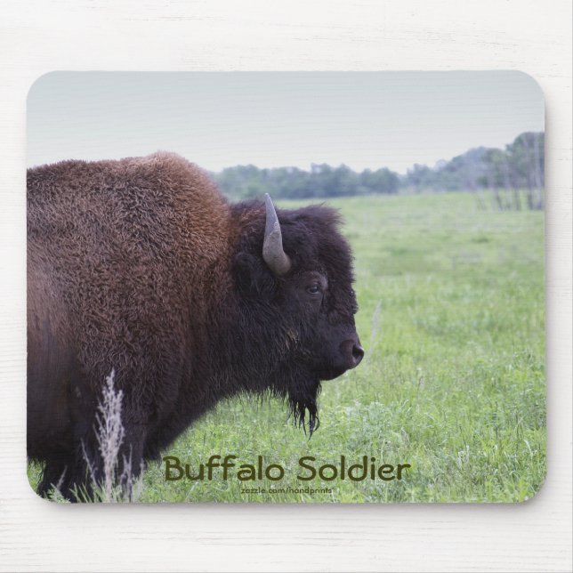 American Plains Buffalo Bison Mousepad Musmatta (Framsidan)