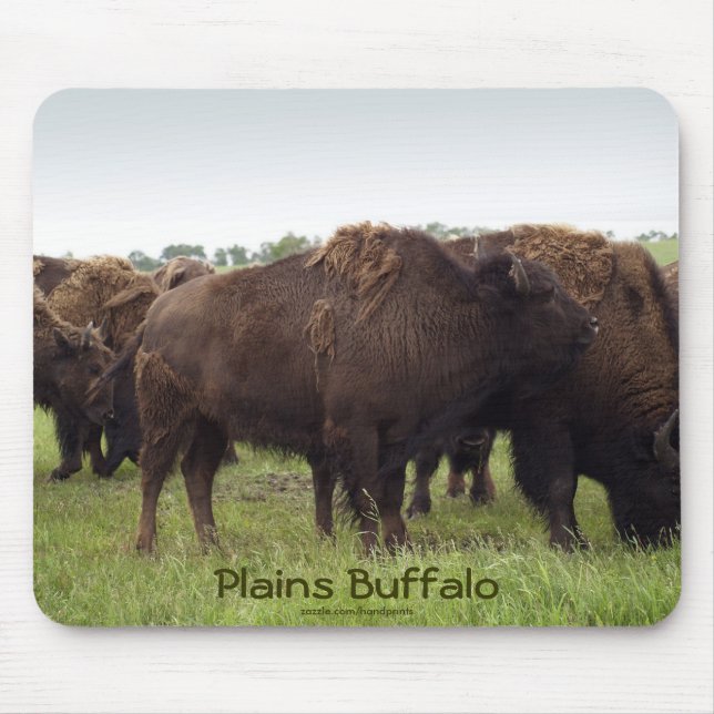 American Plains Buffalo Bison Mousepad Musmatta (Framsidan)