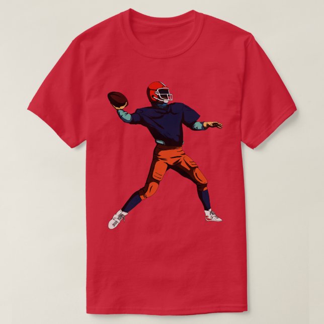 American Player Gridiron Retro Stil T Shirt (Design framsida)