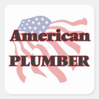 American Plumber Fyrkantigt Klistermärke