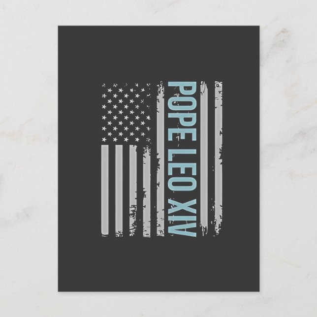 American Pope Leo Catholic Church Christian Faith Helg Vykort (Framsida)