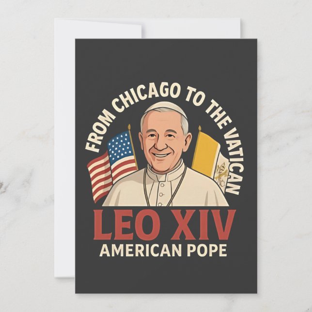 American Pope Leo Catholic Church Christian Faith Spara Datumet (Framsida)