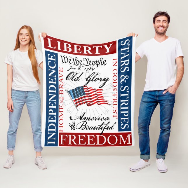 "AMERICAN-PRIDE" Medium Fleece Blanket (På plats)
