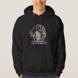 "American Pride Patriotic Eagle Hoodie - US Flag 
