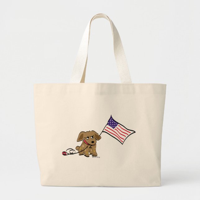 American Pride Tote Bag Jumbo Tygkasse (Framsidan)