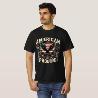 American Proud Eagle Design T Shirt