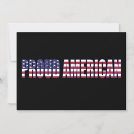 AMERICAN PrOUD modern USA flagga-skript Inbjudningar