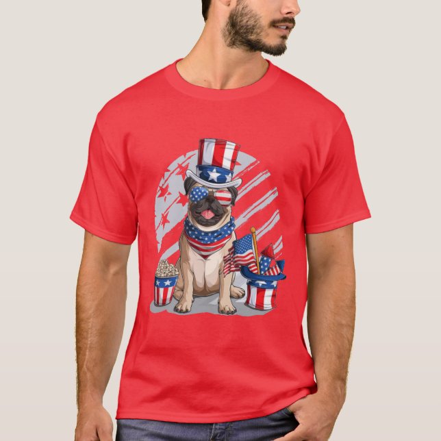 American Pug T Shirt (Framsida)