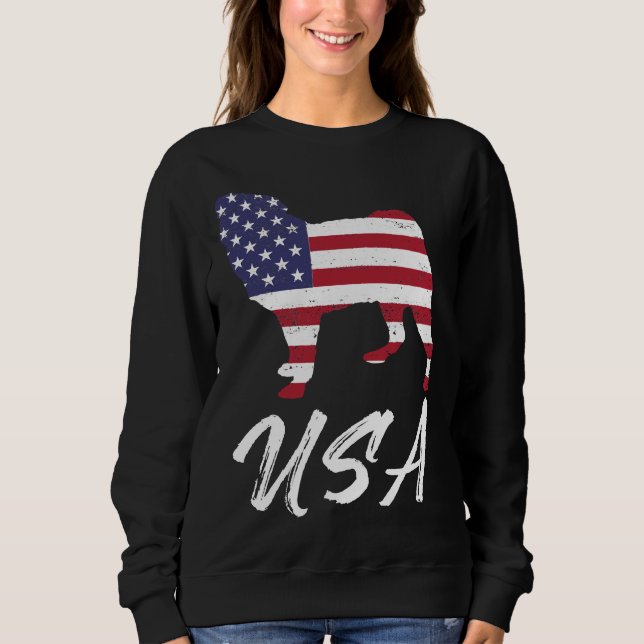 American Pug USA flagga TShirt for Pug Älskare Ess T Shirt (Framsida)