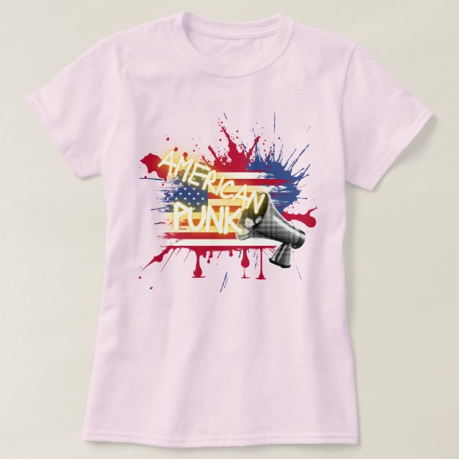 American Punk Flag T Shirt (Design framsida)