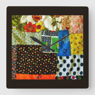 American Quilt Design Fyrkantig Klocka