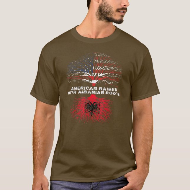 American Raad with Albanian Roots Albanien  T Shirt (Framsida)